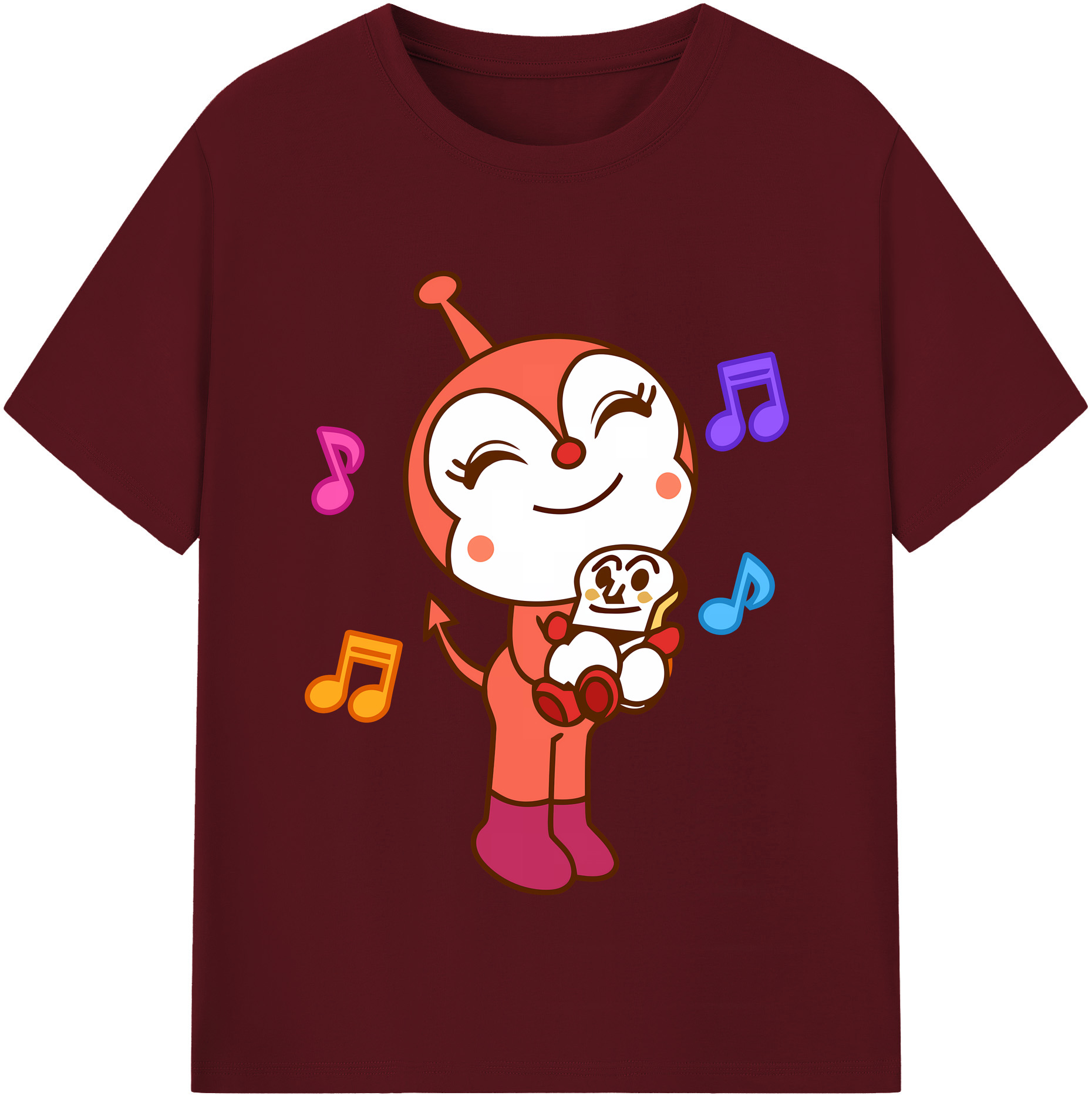 （画像用） アンパンマン Anpanman 綿100％半袖Tシャツ（フロントプリント）